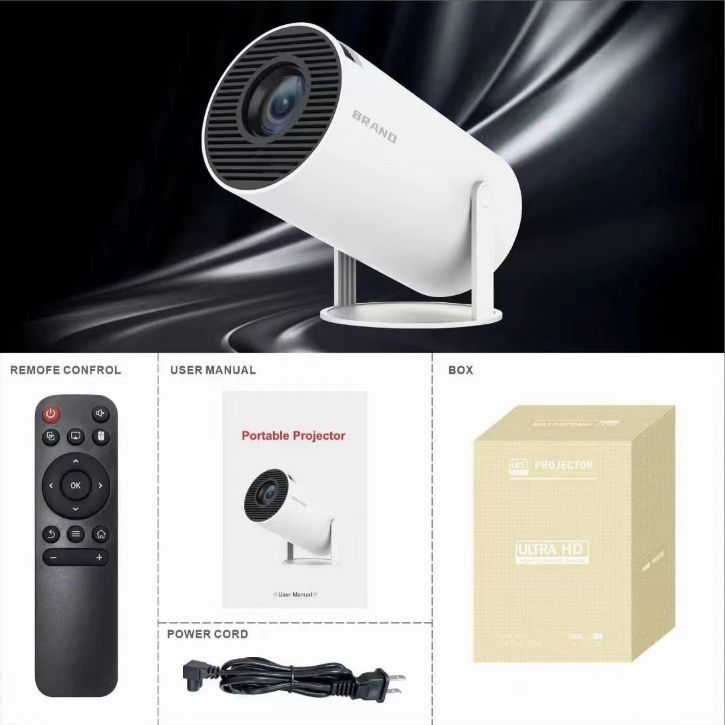 HY300 Mini Projector - Portable HD 720p for Home Use